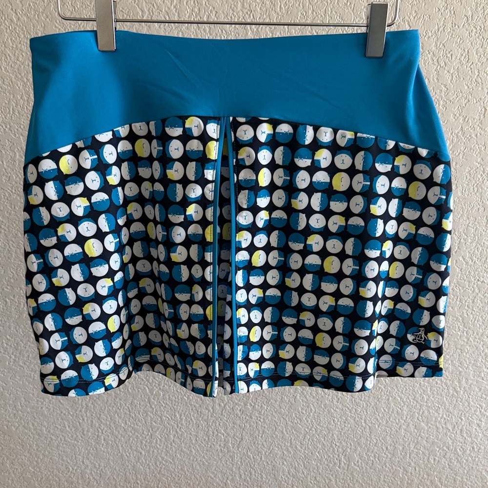 Original Penguin Blue Patterned Tennis/Golf skort size M 14” long - like new
